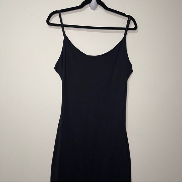 AG Adriano Goldschmied Black Cotton Blend Tank Midi open back Dress in Size L - Picture 3 of 10